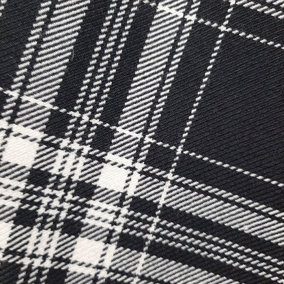 Stunning pure wool luxury Holt Renfrew asymmetrical plaid midi retro skirt - Picture 10 of 16